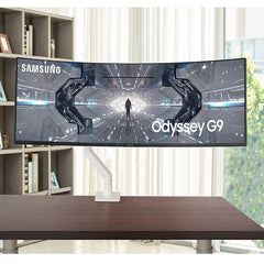 aluminum CNC MACHINED BRACKETS FOR NOT INDUSTRIAL PROTOTYPES S500 Aluminum Gas Spring Arm 34-49 Inch Curved Arc Screen Monitor Holder Samsung Odyssey Neo G9/G7 Large Display Stand Load 20kg