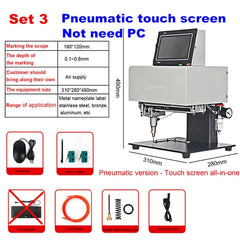Marking Machine Mini Metal Engraving Router Hand-held Pneumatic Electric Nameplate Marking Machine Touch-screen for Cylinder Frame Chassi Number