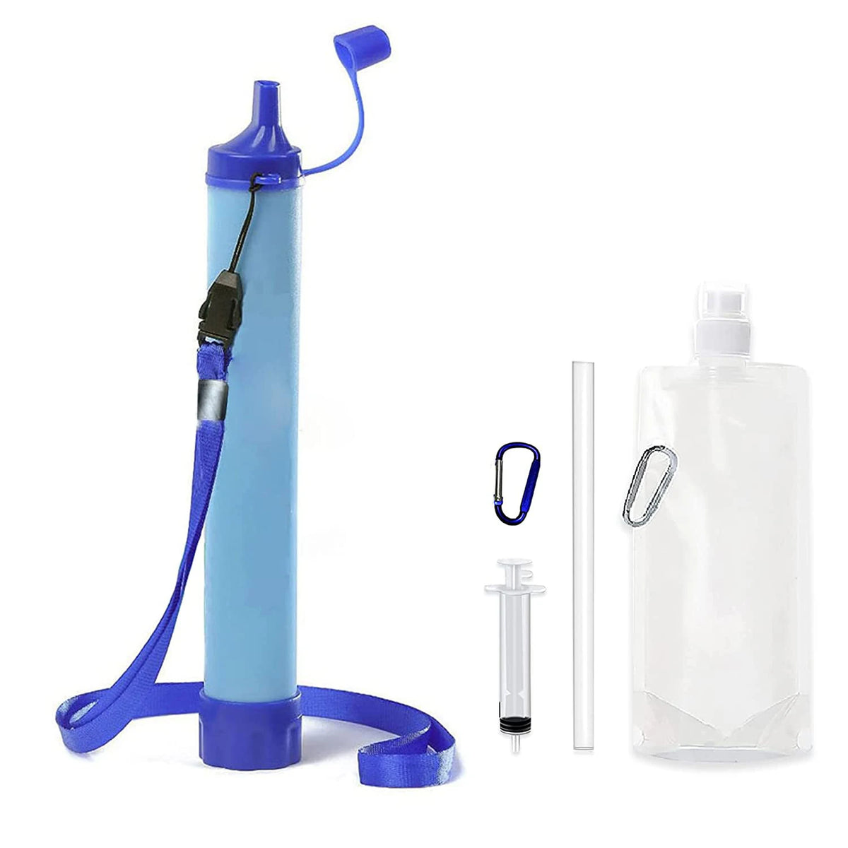 WATER FILTER Camping HikingEmergency Survival Portable Purifier - Outdoor Water Filter, Efficient Purification, Safe Drinking Water On-The-go