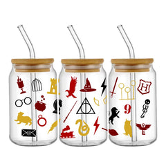 cup decorative sticker Wizard 16oz DTF Sticker Cups Cool Personalize UV Wrap Transfer Sticker Custom Labels DIY Logo Selfadhesive