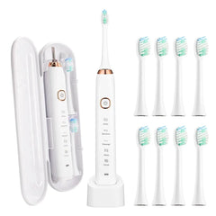 ELECTRIC TOOTHBRUSH Sonic Electric Toothbrush Smart Ultrasonic Dental Teeth Whitening Rechargeable Adult Tooth Brush Sarmocare S100 With8 Brush Head