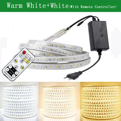 silicone led strip light kit for use AC220V LED Strip Warm White + White Outdoor Waterproof Flexible SMD 5630 LED Tape Light Strips Dimmable Ribbon for Room 15m 20m
