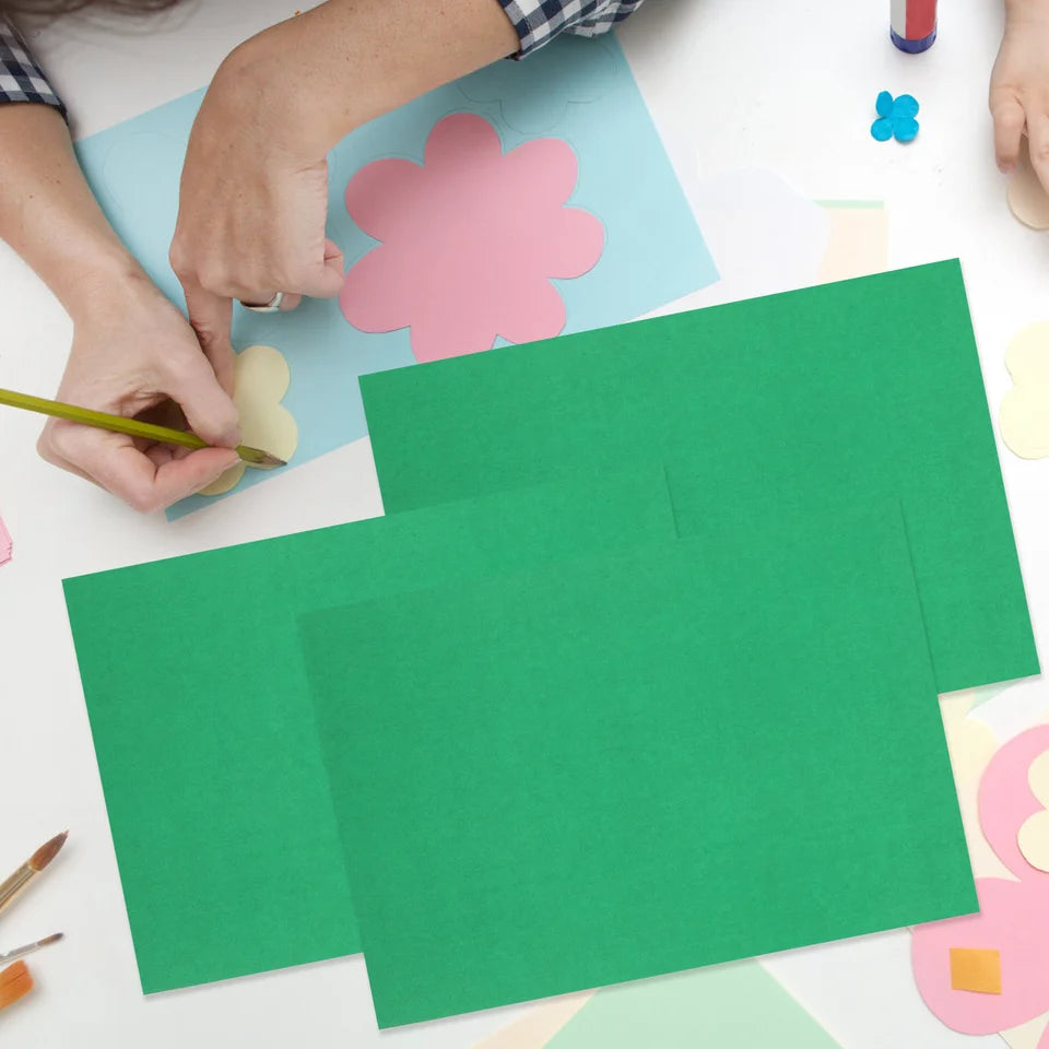 PAPER CARD 10Pcs Green Cardstock A4 Size Smooth Heavyweight Colored Paper for Card Making Scrapbooking DIY Crafts Kids School Projects