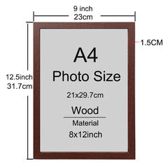 CERTIFICATE PHOTO FRAME 1/2/3pcs Wood Picture Frame A4 8X12in Honors Certificate Document Frame Wooden Photo Frame for Wall Hanging Desktop Disply