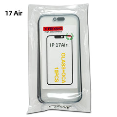 GLASS CELLPHONE SCREEN 1:1 original hole, Glass + OCA Screen Touch Panel for iphone 17 ,17 Air,17 Pro ,17 Pro Max Glass+OCA Ori quality