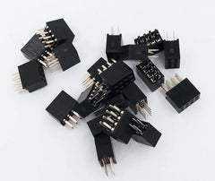 SILICON IC USE FOR CONNECT 10Pcs 2.54mm Straight Dual 2X2/3/4/5/6/7/8/9/10/11/12/18/20/24/25/30/40P PH8.5mm Double row Gold Rohs PCB Female Header Socket
