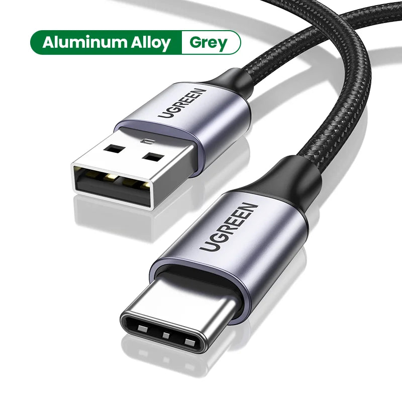 USB CABLE UGREEN 3A USB Type C Cable For iPhone 17 16 Xiaomi Samsung Fast Charging Wire USB-C Charger Data Cord For iPad Poco USB C
