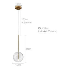 glass lamp shade Modern Glass Shade Pendant Light for Dining Room Ceiling, Bedroom & Kitchen, Dimmable Hanging Lamp (Single/Multi)