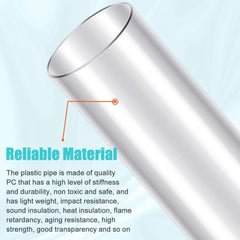 PLASTIC TUBE 1pcs Naxilai Clear Plastic Tube PC Tubing Round Tube Chemical Resistant Polycarbonate Tubing for Dust Collection Hose Fittings