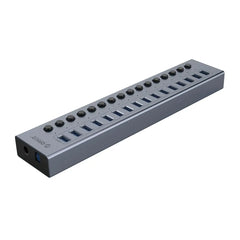 usb hub ORICO Powered USB Hub Splitter Socket with Multi USB 3.0 Port Slot Plug On-Off Key Switch Dock Power Strip Adapter for PC Lapto