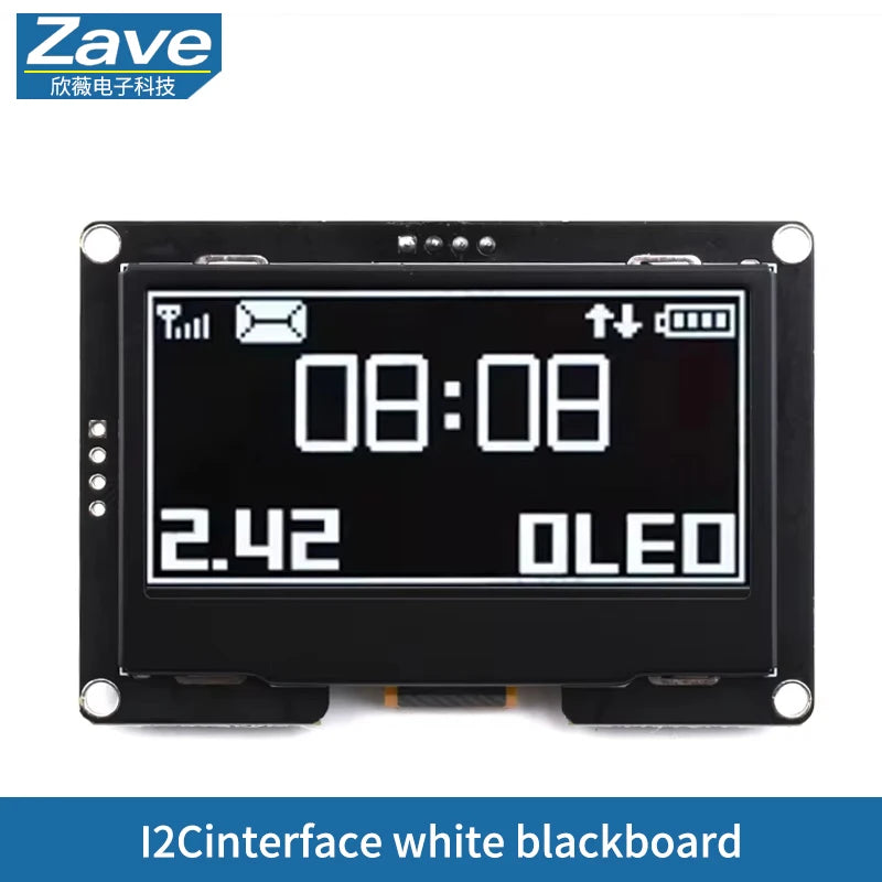LCD DISPLAY 2.42" 2.42 inch OLED Display Module 128x64 LCD HD Screen Module SSD1309 7 Pin SPI/IIC I2C Serial Interface for Arduino UNO R3