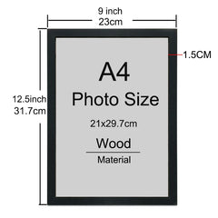 CERTIFICATE PHOTO FRAME 1/2/3pcs Wood Picture Frame A4 8X12in Honors Certificate Document Frame Wooden Photo Frame for Wall Hanging Desktop Disply