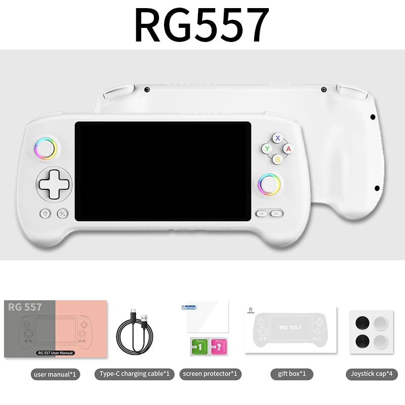 GAME CONSOLE ANBERNIC RG557 Retro Handheld Game Console 5.48" AMOLED Screen Dimensity 8300 Android Video Portable Game Player