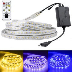 silicone led strip light kit for use AC220V LED Strip Warm White + White Outdoor Waterproof Flexible SMD 5630 LED Tape Light Strips Dimmable Ribbon for Room 15m 20m