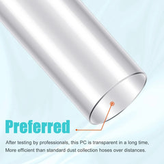 PLASTIC TUBE 1pcs Naxilai Clear Plastic Tube PC Tubing Round Tube Chemical Resistant Polycarbonate Tubing for Dust Collection Hose Fittings
