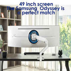 aluminum CNC MACHINED BRACKETS FOR NOT INDUSTRIAL PROTOTYPES S500 Aluminum Gas Spring Arm 34-49 Inch Curved Arc Screen Monitor Holder Samsung Odyssey Neo G9/G7 Large Display Stand Load 20kg