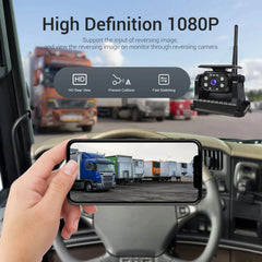 SHUTTERSF AND SIMILAR ARTICLES MADE OF PLASTIC Magnetic Solar Power Wireless WiFi 1080P Rear View Backup Camera iPhone Android APP With Built-In Battery for RV Truck Camper