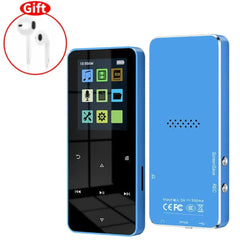 Metal Media player 2.0 Inch Metal Touch MP3 MP4 Music Player Bluetooth 5.0 Supports Card, with FM Alarm Clock Pedometer e-Book Built-in Speaker