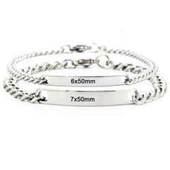 STAINLESS STEEL BRACELET Customized Logo Name Engrave Stainless Steel Bracelet Women Personalized Bracelets For Men Id Bracelet Dropshipping