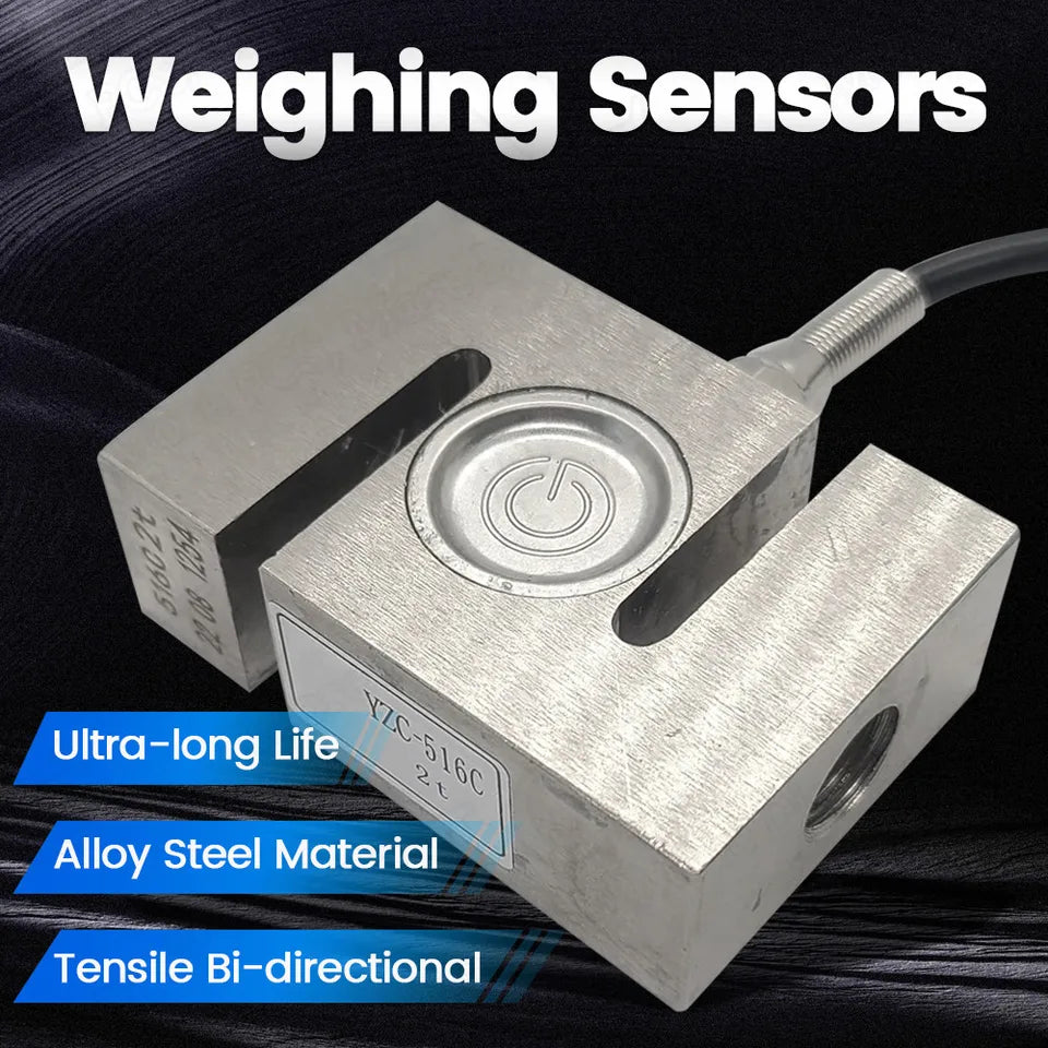 aluminum load cell YZC-516C Load Cell S Type 100kg 200kg 300kg 500kg 1T 1.5T 2T Pressure Tension Sensor Made of Aluminum Alloy
