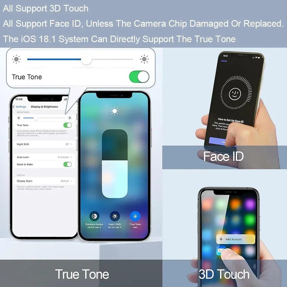 OLED display 6.1 6.7 PINZHENG High Quality Display INCELL OLED OEM AMOLED For iPhone XS MAX X XR 11 12 13 MINI PRO PROMAX Screen Replacement LCD