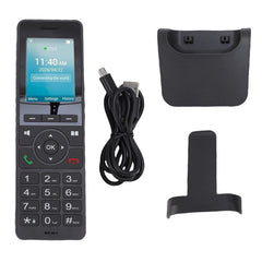 IP Phone 4G LTE Cordless Phone Portable Wifi 2.4in Color Screen Desktop Phone for Dect VoIP Black