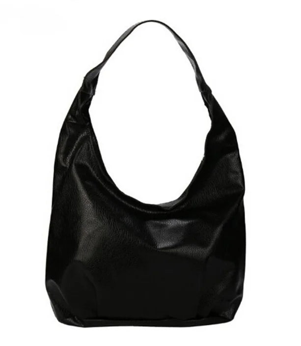 LEATHER HANDBAG LKEEP Fashion Women Shoulder Handbag Simple Casual Dumplings Tote Bag Black Super Soft PU Leather Ladies Handbag Purse bolsa