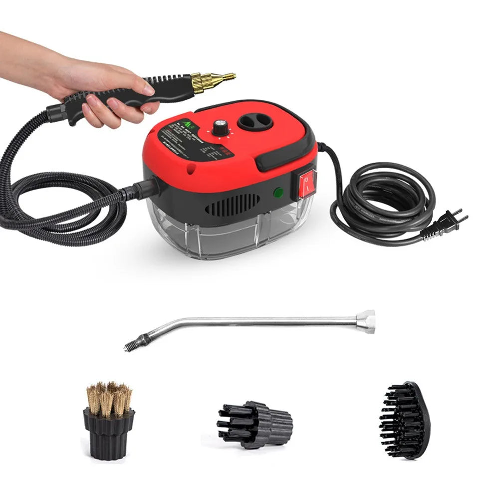 2500W Portable Handheld Steam Cleaner High Temperature Pressurized Steam Cleaning Machine with Brush Heads for Kitchen Cleaning