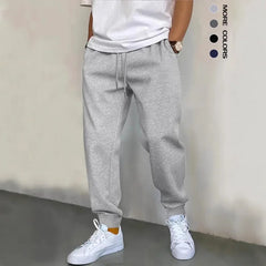 COTTON PANTS New high-quality men's sports pants - sportswear - elastic waist - 2026 casual loose pants - black/grey - cotton jogging pants -