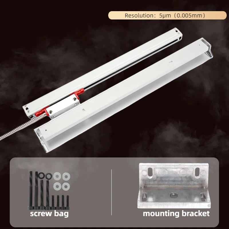 GRATING RULER 0.005mm Optical Grating Ruler Sensor 5um Linear Scale Ruler for Turning Lathe Milling DRO Display KA300 TTL 70mm~420mm