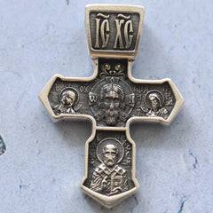 METAL PENDANT 8.1g Jesus Christ Orthodox Silver Christian Cross Christianity Pendant Customized 925 SOLID STERLING Silver Pendant