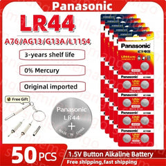 GREETING CARDS Panasonic 2-50PCS AG13 battery A76 LR44 357 SR1154 SR44 LR 44 1.5V Alkaline Batteries For Watch Calculator Toy Button Coin Cell