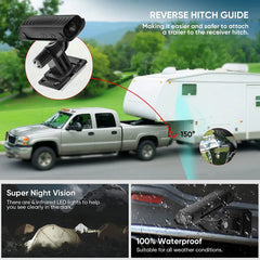 iron camera for surveillance Rear View Camera Motion Detection Magnetic Adhesive Mount Wifi Reverse Hitch  Camera Set 1080P for RV for Camper for Shop