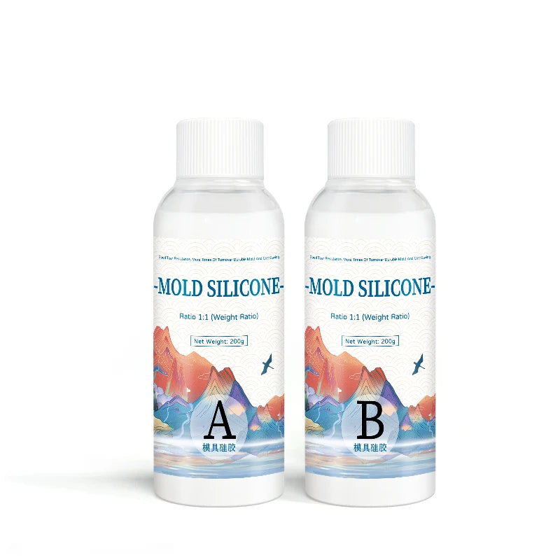 Silicon module DIY Silicone Mold Making AB 1:1 Liquid Rubber Silicona Liquida Para Mold Fast Curing Mold Making Silicone Kit Cured 200g 500g