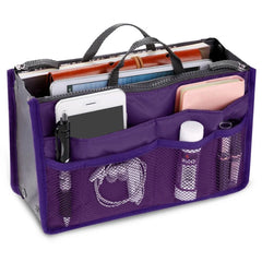NYLON MAKEUP BAG FOR STORAGE AND CARRY OF COSMETICS Women Cosmetic Organizer Bag Nylon Travel Insert Organizer Handbag Foldable Large Capacity Insert Bag Liner Makeup Tote