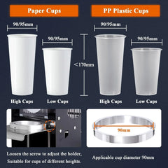 WY802F Manual Cup Sealing Machine Plastic or Paper Bubble Tea Cup Sealer 220V 110V