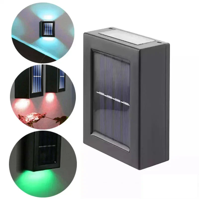 Ceramics +PC LED lamp for Household lighting Solar Up and Down Spot Lights Outdoor, Street Wall Light Lamp Solar Powered Sunlight Waterproof Solar Lamp Garden Decorative