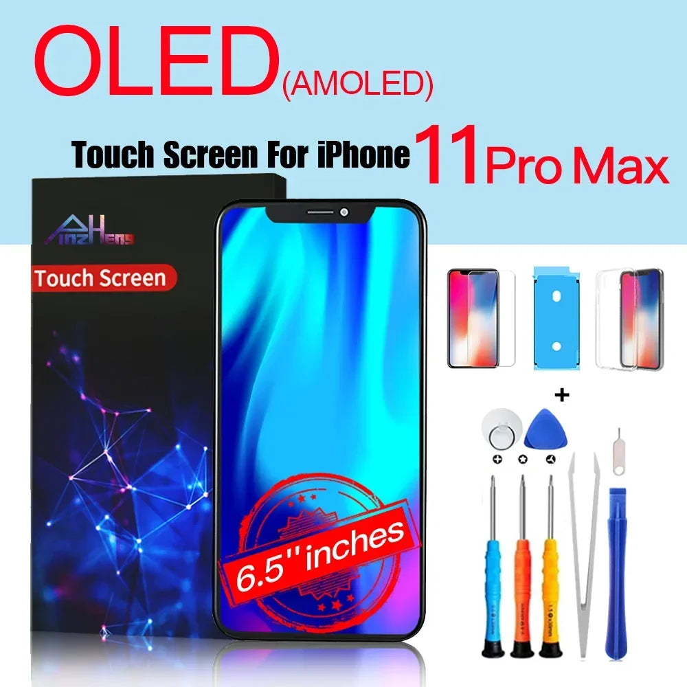 OLED display 1690P-IC16 1630P-IC16 PINZHENG High Quality Screen AMOLED INCELL LCD OLED OEM For iPhone 11 12 13 Mini Pro Max XS XR MAX Display Replacement With Tool