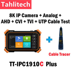 CCTV Tester 4-Inch 8K CCTV IP Camera Tester Monitor 4inch 8K IPC Tester IPC-1910Plus 8MP AHD CVI TVI CCTV Tester WIFI UTP Cable Tester