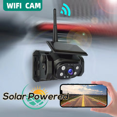 SHUTTERSF AND SIMILAR ARTICLES MADE OF PLASTIC Magnetic Solar Power Wireless WiFi 1080P Rear View Backup Camera iPhone Android APP With Built-In Battery for RV Truck Camper