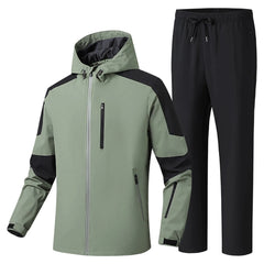 men Windbreaker,men Tracksuit Men's Waterproof Sportswear Outdoor Mountaineering Training Sets Men Tracksuit Clothing Windproof Windbreaker Jacket Pants Suit
