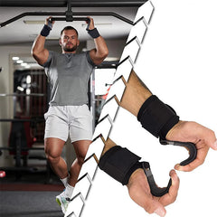 METAL FITNESS TRACKE 1PC  Fitness Weightlifting Palm Protectors Single Bar Pull-Up Booster Hooks Unisex Wrist Hooks