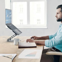 Aluminum alloy  laptop MultiAngle Aluminum Laptop Stand Ergonomic Notebook Riser Suitable for Book Dell HP Lenovo Fits Most laptops up to 16 JTS127