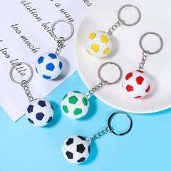 PVC plastic decorative ornaments Large Football Keychain Pendant, Colorful PVC Football Figurine DIY Accessories, Fan Souvenirs